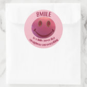 Sticker Rond Tête rose (Sac)
