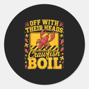 Sticker Rond Têtes coupées écrevisses bouillir cajun louisiane
