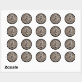 Sticker Rond Tetradrachm en argent d'Athènes (Feuille)
