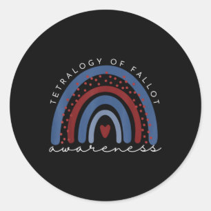 Sticker Rond Tétralogie Arc-En-Ciel De Sensibilisation À La Fla