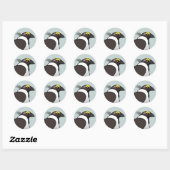 Sticker Rond Tétras d'argile Birdorable (Feuille)