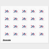 Sticker Rond Texan Cannon Venez Le Prendre (Feuille)