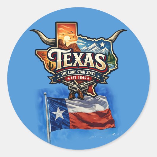 STICKER ROND TEXAS (Devant)