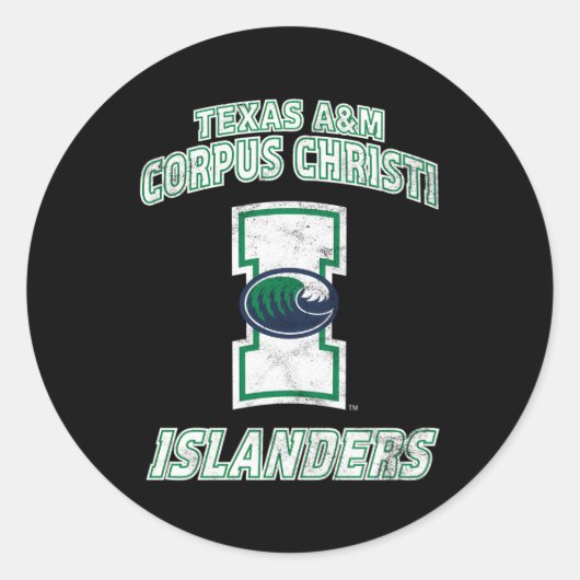 Sticker Rond Texas Am-Corpus Christi Tamucc Islanders Large (Devant)