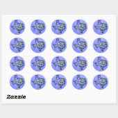 STICKER ROND TEXAS BLUEBONNETS (Feuille)