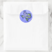 STICKER ROND TEXAS BLUEBONNETS (Sac)