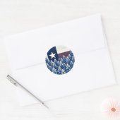 Sticker Rond Texas Bluebonnets State Flag Texan Pride (Enveloppe)