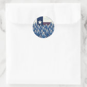 Sticker Rond Texas Bluebonnets State Flag Texan Pride (Sac)