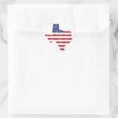 STICKER ROND TEXAS DE DRAPEAU AMÉRICAIN (Sac)