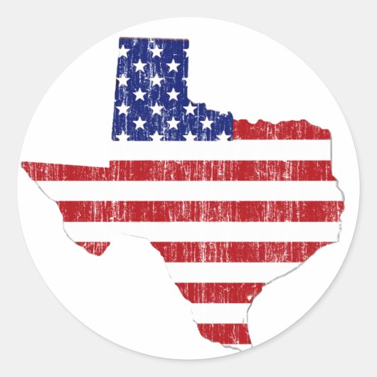 STICKER ROND TEXAS DE DRAPEAU AMÉRICAIN (Devant)