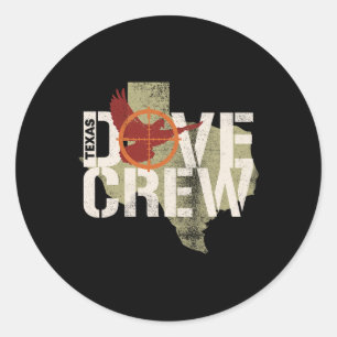 Sticker Rond Texas Dove Crew Correspondance Dove Trip