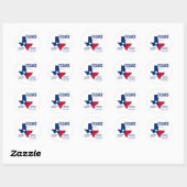 Sticker Rond TEXAS Écriture chrétienne béni (Feuille)