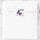 Sticker Rond TEXAS Écriture chrétienne béni (Sac)