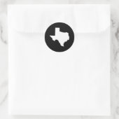 Sticker Rond Texas en blanc et noir (Sac)