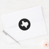 Sticker Rond Texas en blanc et noir (Enveloppe)