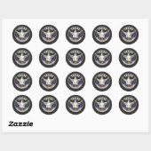 Sticker Rond Texas : l'État de la Lone Star (Feuille)