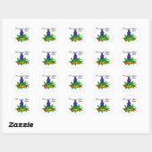 Sticker Rond Texas Lone Star State Bluebonnet (Feuille)