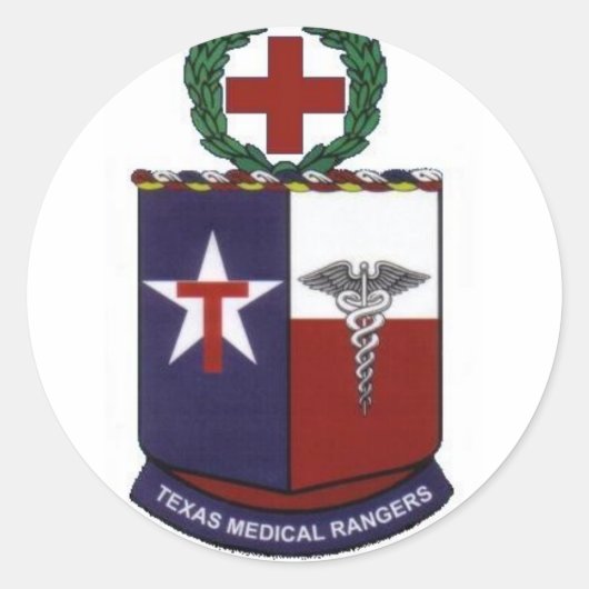Sticker Rond texas médecine Rangers autour de la cale (Devant)