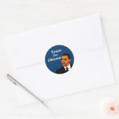 Sticker Rond Texas pour Barack Obama (Enveloppe)
