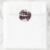Sticker Rond Texas Prepper (Sac)
