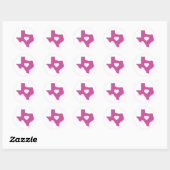 Sticker Rond Texas rose (Feuille)