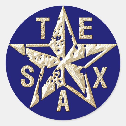 STICKER ROND TEXAS STAR (Devant)