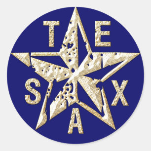 STICKER ROND TEXAS STAR