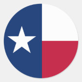 Sticker Rond Texas State Flag USA (Devant)