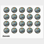Sticker Rond Texas Sticky Black Gold (Feuille)