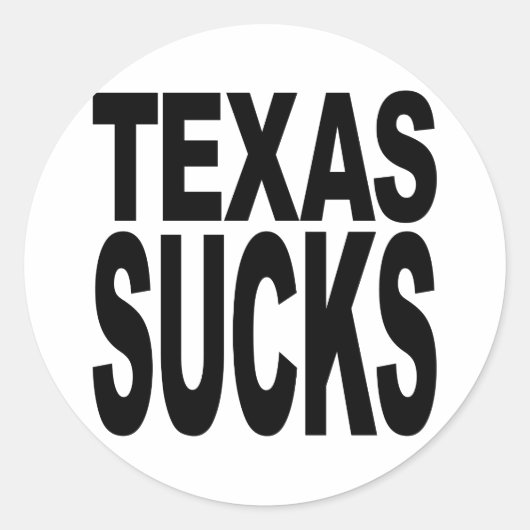 Sticker Rond Texas Sucks (Devant)