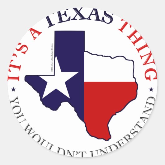 Sticker Rond Texas Thing (Devant)