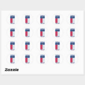 Sticker rond Texas Total Eclipse (Feuille)