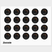 Sticker Rond Texas Total Solar Eclipse 2024 Texas Solar Eclipse (Feuille)