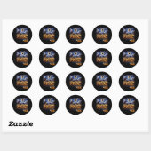 Sticker Rond Texas Total Solar Eclipse Avril 8 2024 Texas Solar (Feuille)