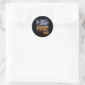 Sticker Rond Texas Total Solar Eclipse Avril 8 2024 Texas Solar (Sac)