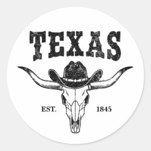 Sticker Rond Texas vintage