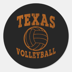 Sticker Rond Texas Volleyball désorganisé
