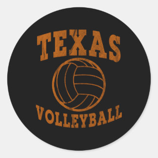 Sticker Rond Texas Volleyball désorganisé