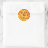 Sticker Rond Texas Yellow Rose Mariage personnalisé (Sac)