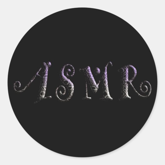 Sticker Rond Texte ASMR 3D (Devant)