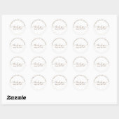Sticker Rond Texte blanc classique uniquement Mariage ou autre (Feuille)