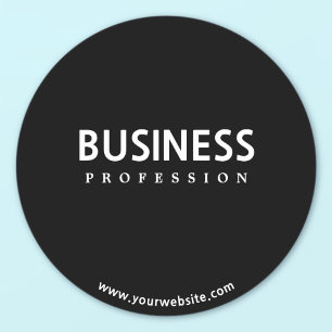 Sticker Rond Texte blanc simple et moderne en noir