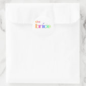 STICKER ROND TEXTE BRIDE RAINBOUR (Sac)