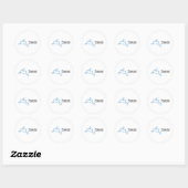 Sticker Rond Texte Bunny Freenet (Feuille)