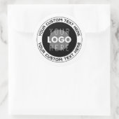 Sticker Rond Texte circulaire modifiable et logo remplaçable |  (Sac)