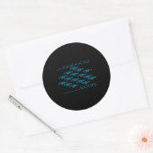 Sticker Rond Texte Clavier Informatique Nerd Vieux École (Enveloppe)