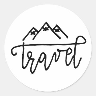 Sticker Rond Texte de déplacement de main