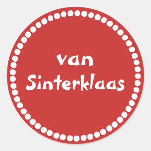 Sticker Rond Texte de Saint-Nicolas en vignette