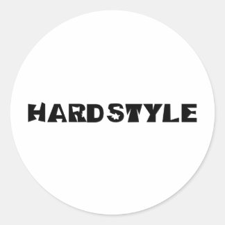 Sticker Rond texte de style dur