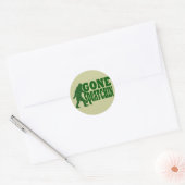 Sticker Rond Texte du slogan vert parti (Enveloppe)